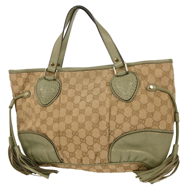 Gucci Beige Canvas GG Tote Handbag 211955 001013 177606
