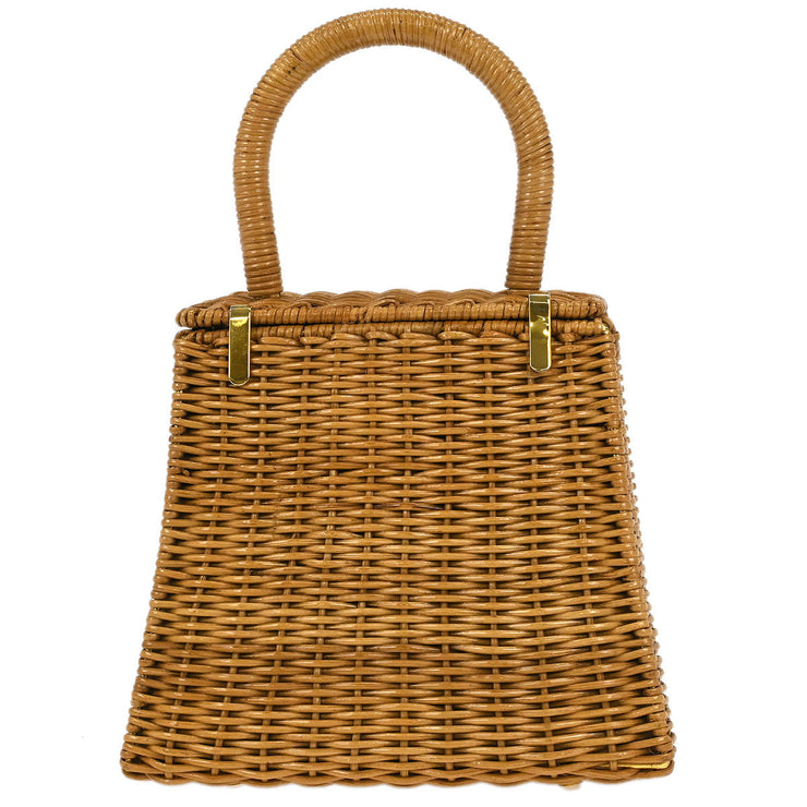 Salvatore Ferragamo Beige Ratan Gancini Handbag DO-216176 177609