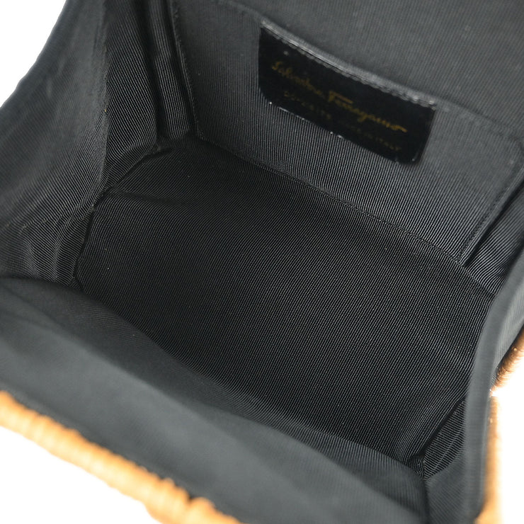 Salvatore Ferragamo Beige Ratan Gancini Handbag DO-216176 177609