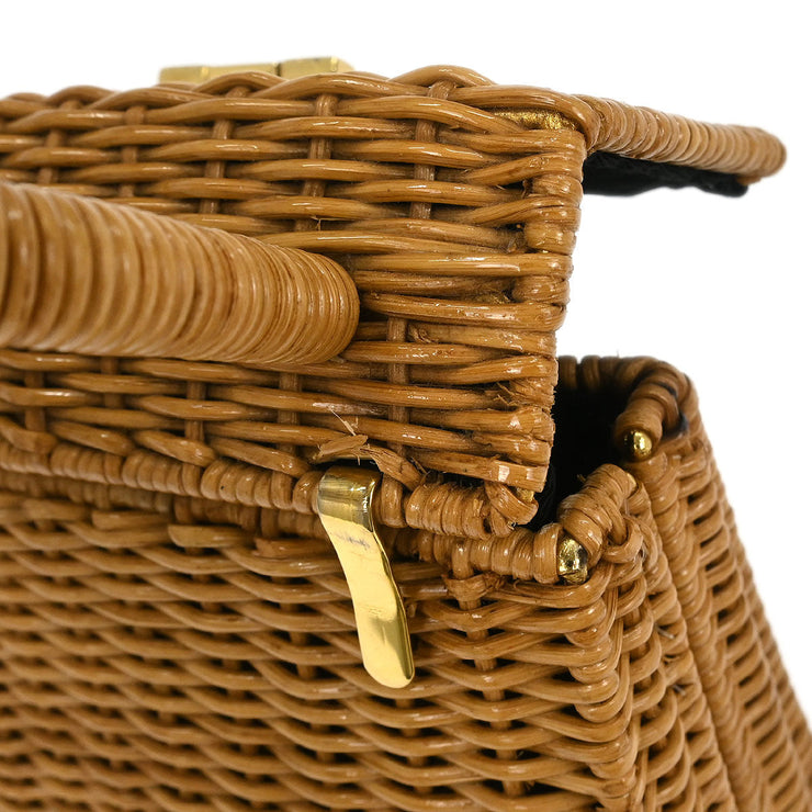Salvatore Ferragamo Beige Ratan Gancini Handbag DO-216176 177609