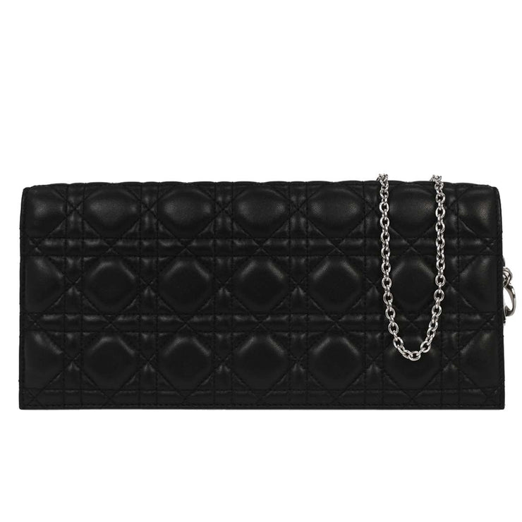 Christian Dior Black Lambskin Lady Dior Cannage Shoulder 11-MA-0134 177610