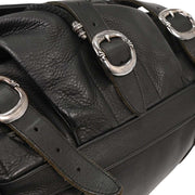 Chrome Hearts Black Leather Gunslinger Backpack 177611