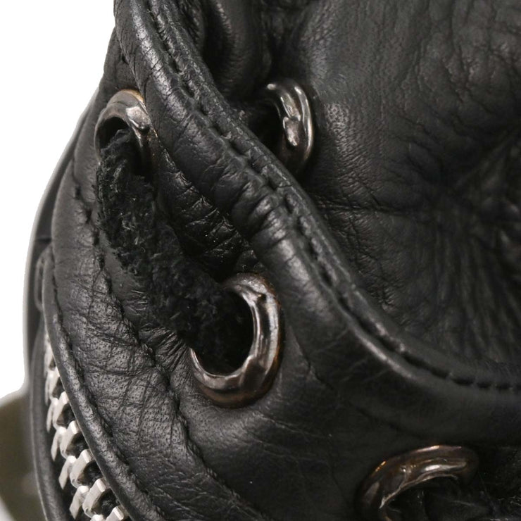 Chrome Hearts Black Leather Gunslinger Backpack 177611