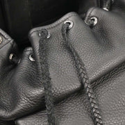 Chrome Hearts Black Leather Gunslinger Backpack 177611