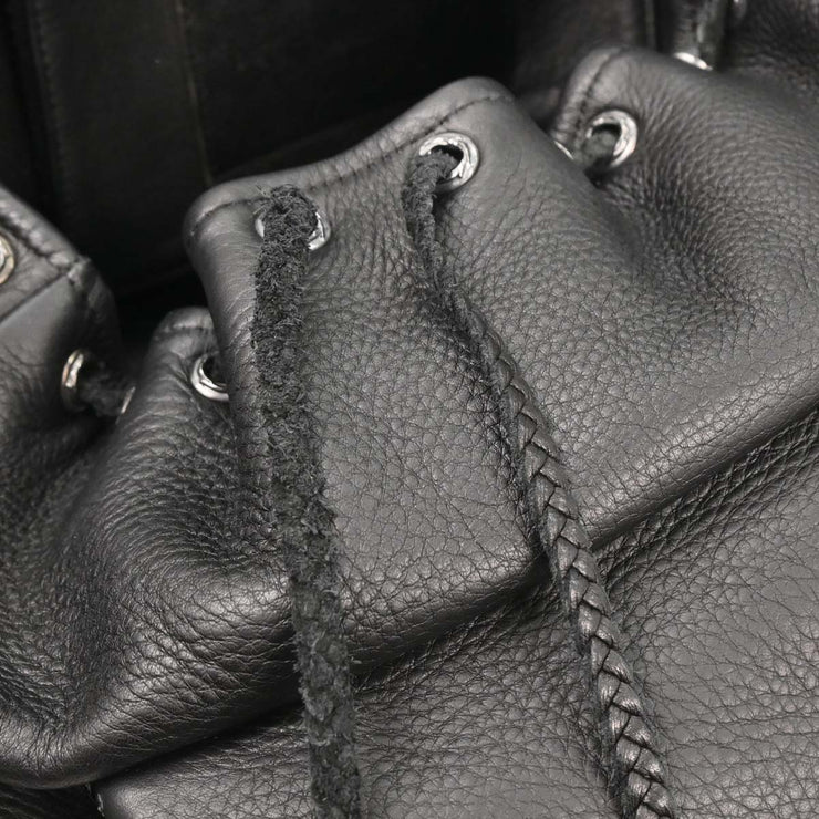 Chrome Hearts Black Leather Gunslinger Backpack 177611