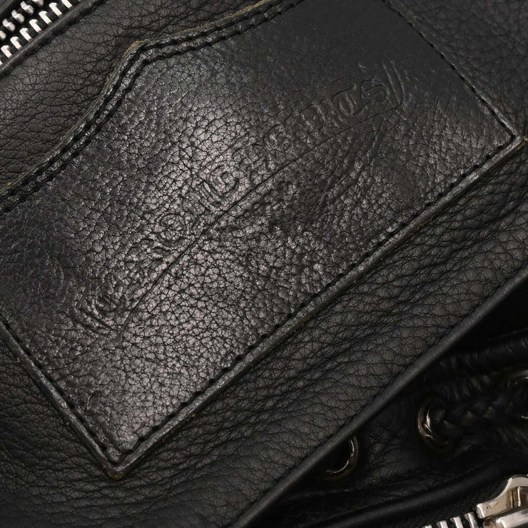 Chrome Hearts Black Leather Gunslinger Backpack 177611