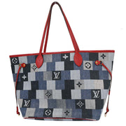 Louis Vuitton Monogram Denim Neverfull MM Shoulder Tote Bag M44981 AR5109 177612