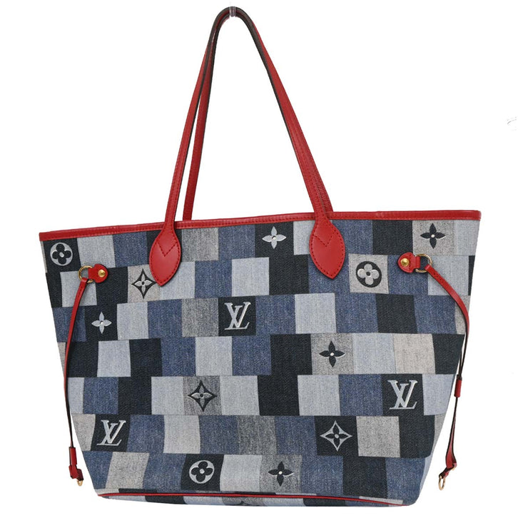 Louis Vuitton Monogram Denim Neverfull MM Shoulder Tote Bag M44981 AR5109 177612