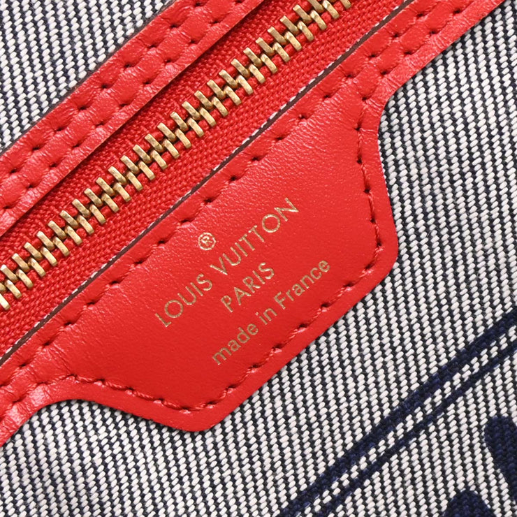 Louis Vuitton Monogram Denim Neverfull MM Shoulder Tote Bag M44981 AR5109 177612