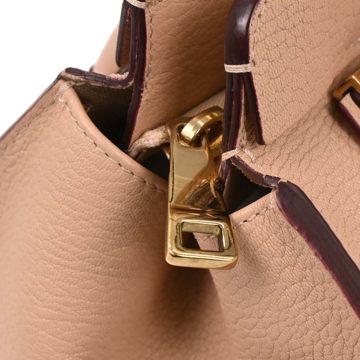 Chloe Beige Leather Everston 2way Shoulder Handbag 177617