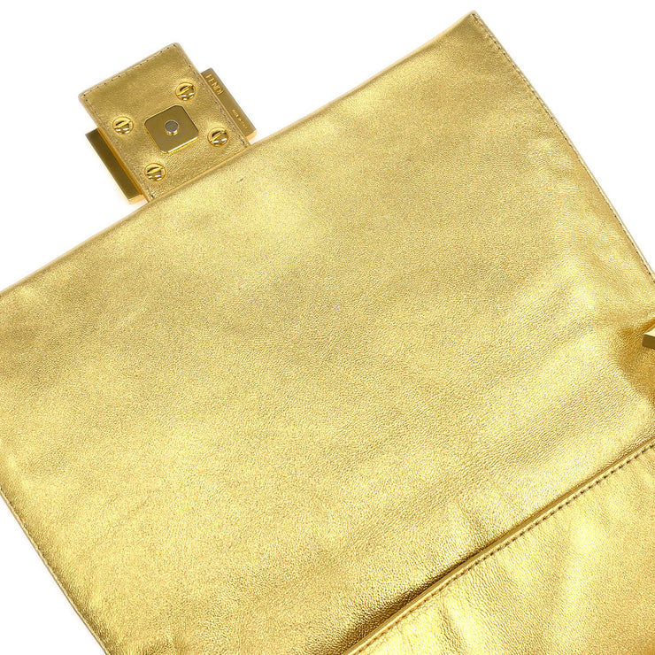 Fendi Gold Lambskin Mamma Baguette Handbag 2211 26325 009 177618