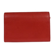 Chanel Red Calfskin Camellia Coin Purse Wallet 177624