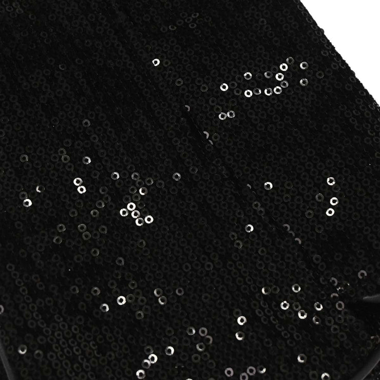 Christian Dior Black Velvet Sequins Handbag 01-RU-0035 177626