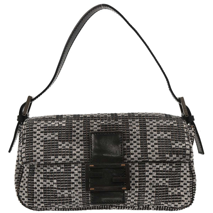 Fendi Gray Felt Zucca Baguette Handbag 2201-8BR600-WZP-089 177627