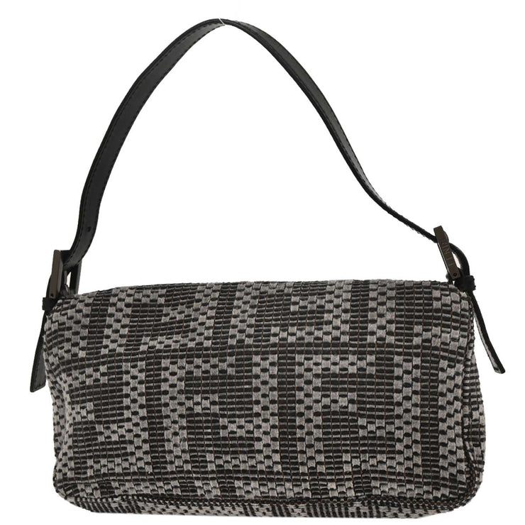 Fendi Gray Felt Zucca Baguette Handbag 2201-8BR600-WZP-089 177627