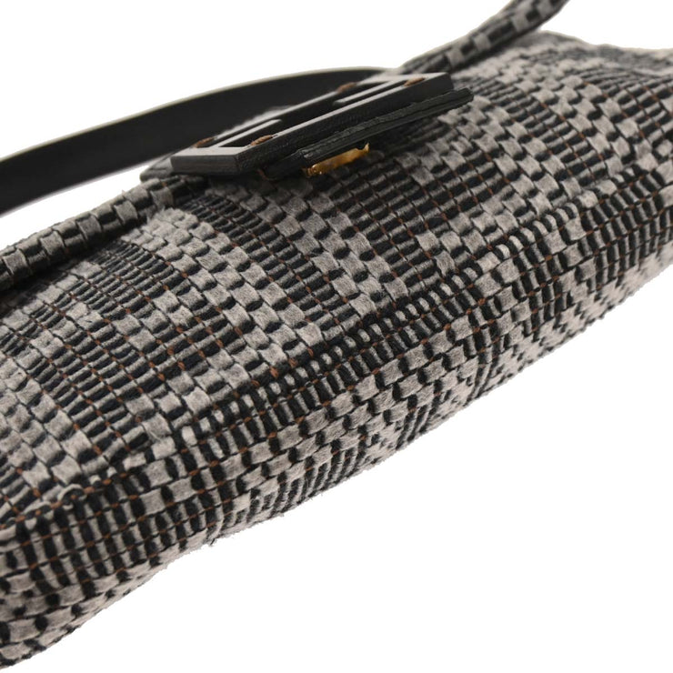 Fendi Gray Felt Zucca Baguette Handbag 2201-8BR600-WZP-089 177627