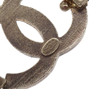 Chanel Silver Chain Belt Artificial Pearl Rhinestone Small Good 05C 177630