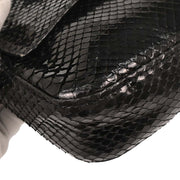 Fendi Black Python Baguette Handbag 177632