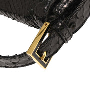 Fendi Black Python Baguette Handbag 177632