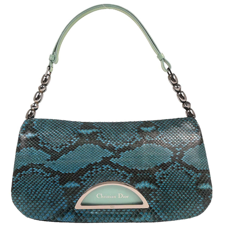 Christian Dior Turquoise Blue Python Malice Handbag MA-0020 177637