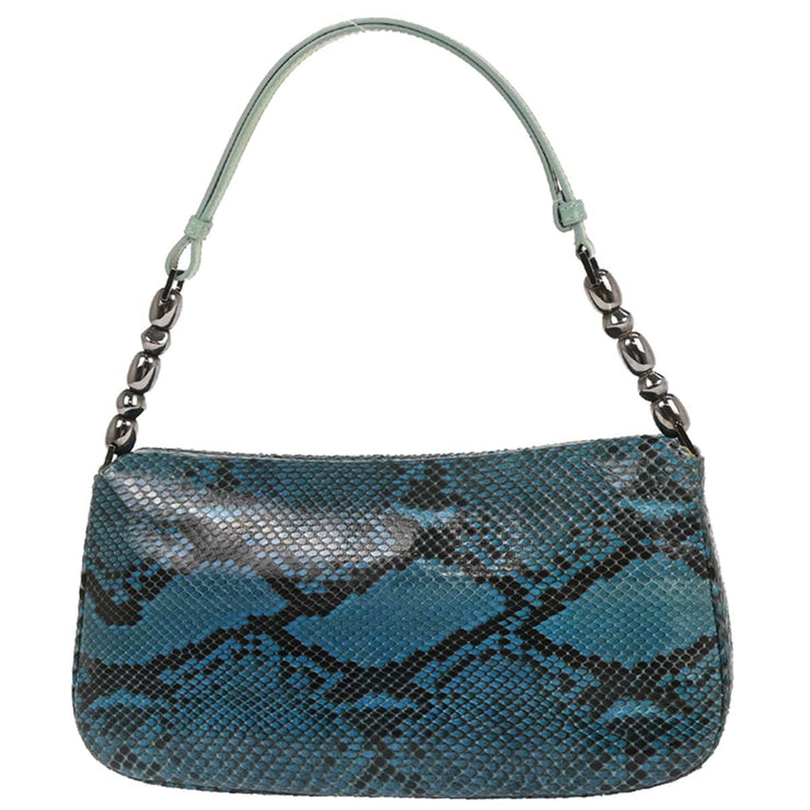 Christian Dior Turquoise Blue Python Malice Handbag MA-0020 177637
