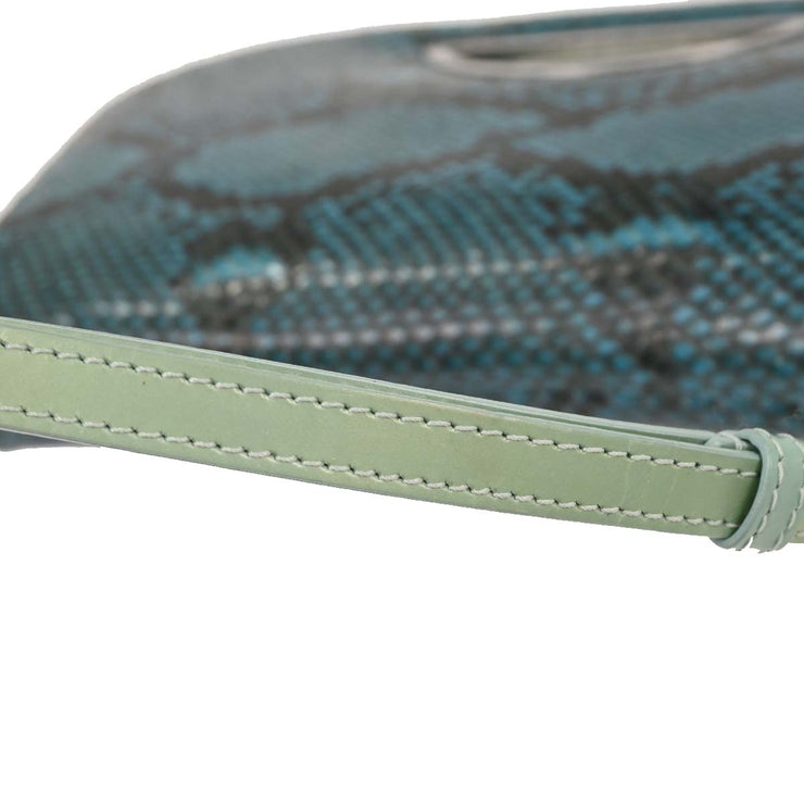 Christian Dior Turquoise Blue Python Malice Handbag MA-0020 177637
