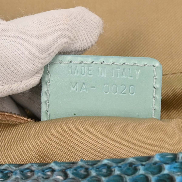 Christian Dior Turquoise Blue Python Malice Handbag MA-0020 177637