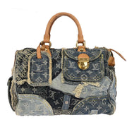 Louis Vuitton Blue Monogram Denim Patchwork Speedy 30 M95380 TH2007 177646