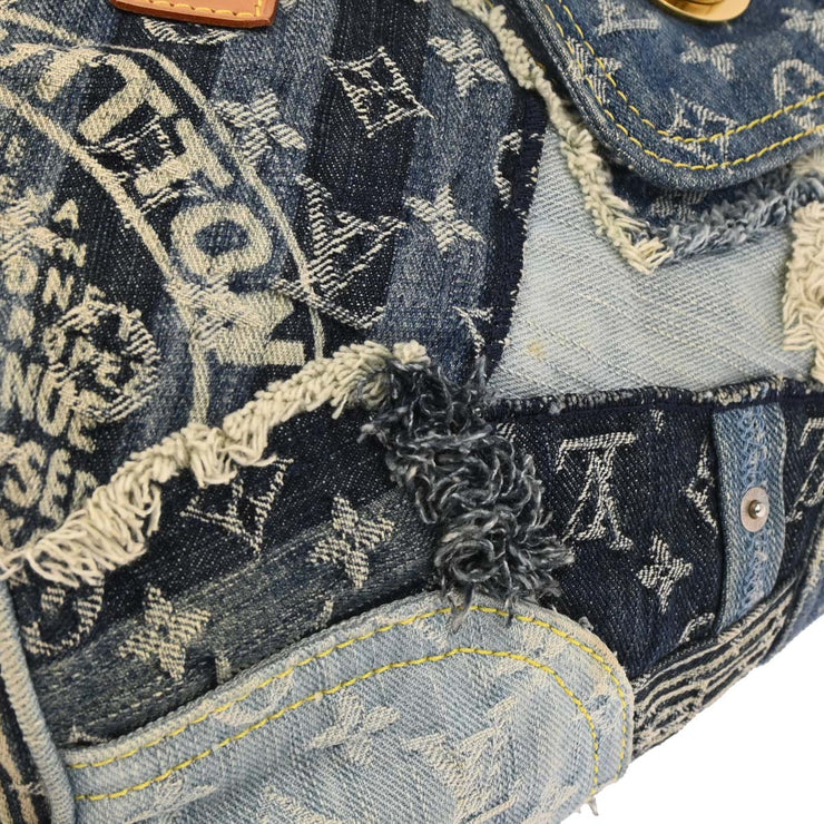 Louis Vuitton Blue Monogram Denim Patchwork Speedy 30 M95380 TH2007 177646