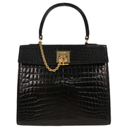 Celine Black Crocodile Handbag 177647