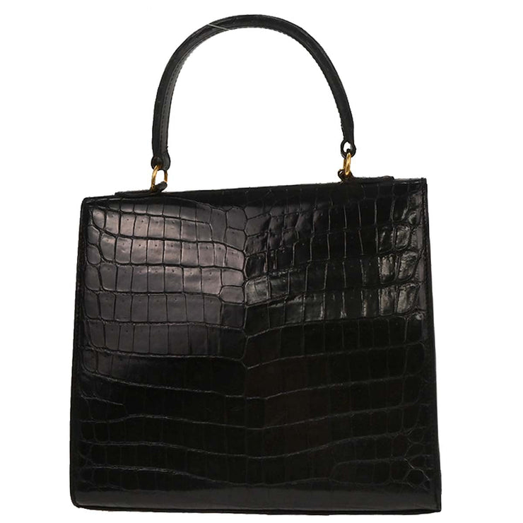 Celine Black Crocodile Handbag 177647
