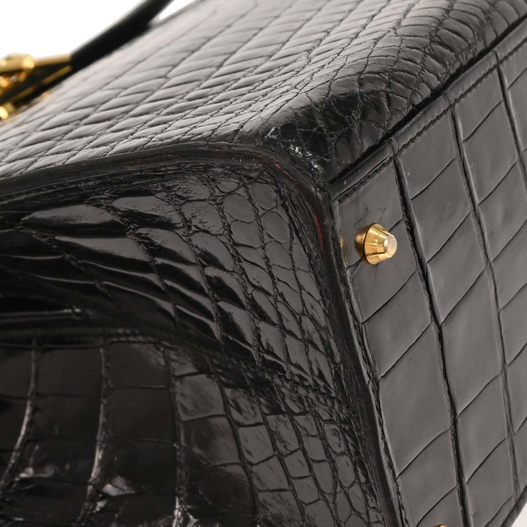 Celine Black Crocodile Handbag 177647