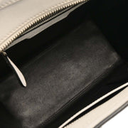 Celine White Leather Micro Luggage Tote Bag W-ZP-0182 177648