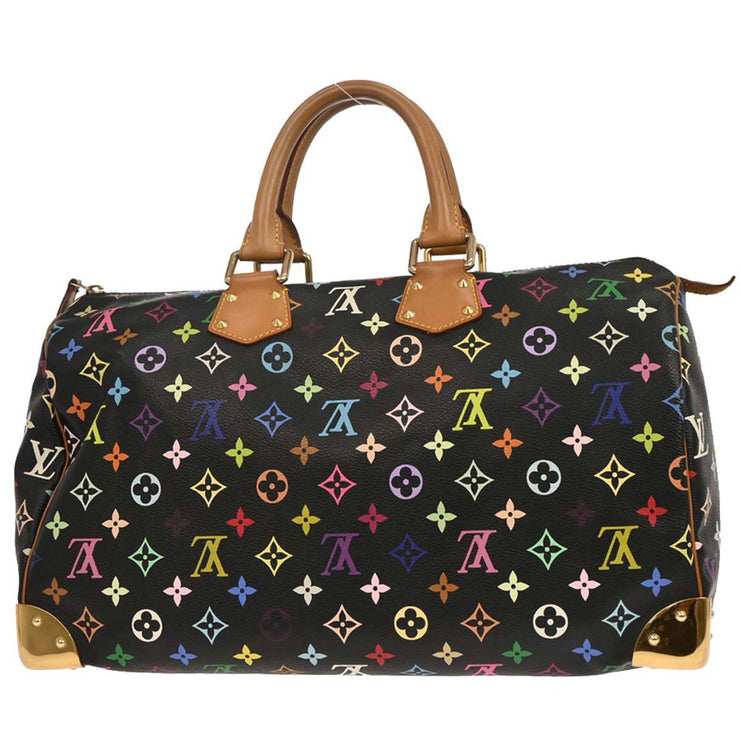 Louis Vuitton Black Monogram Multicolor Speedy 40 Handbag M93217 CE2133 177649