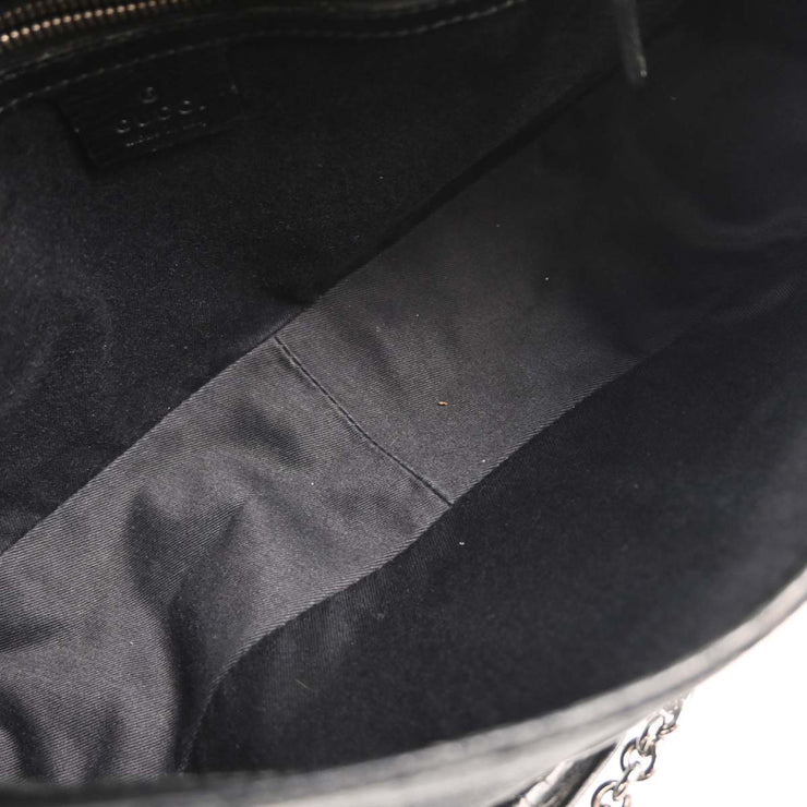Gucci Black Horsebit GG Handbag 114915 002058 177650