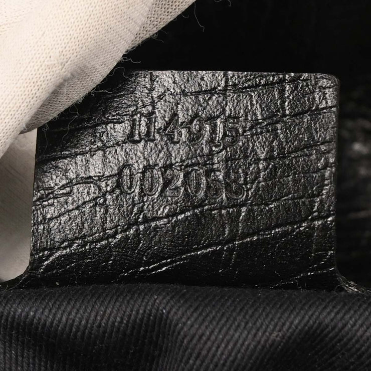 Gucci Black Horsebit GG Handbag 114915 002058 177650