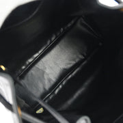 Chanel Black Calfskin Triple CC Drawstring Shoulder Bag 177652