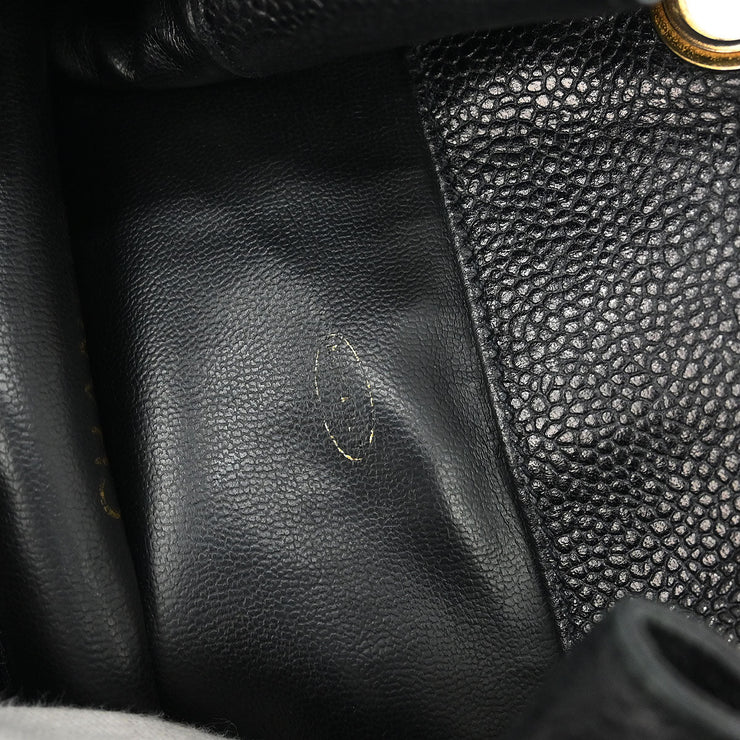Chanel Black Calfskin Triple CC Drawstring Shoulder Bag 177652