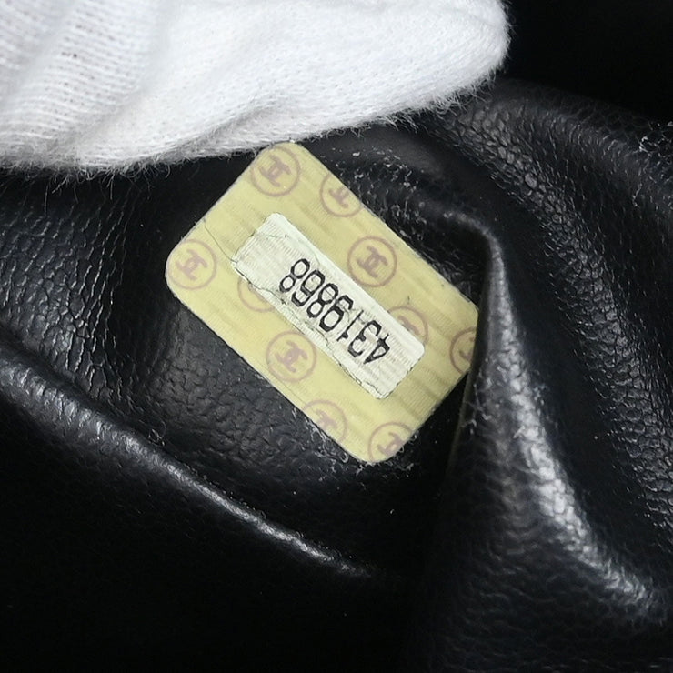 Chanel Black Calfskin Triple CC Drawstring Shoulder Bag 177652