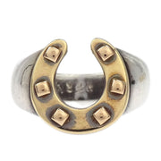 Hermes Horse Shoe Ring SV925 18KYG #51 #49 177654