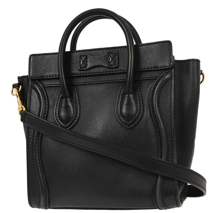 Celine Navy Leather Nano Luggage Tote Bag F-ZP-0133 177655