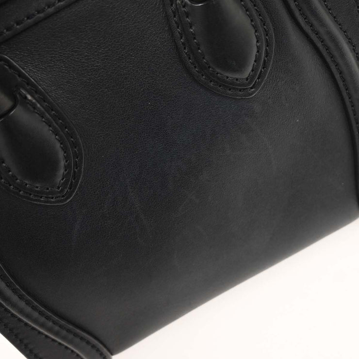 Celine Navy Leather Nano Luggage Tote Bag F-ZP-0133 177655