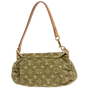 Louis Vuitton Khaki Monogram Denim Mini Pleaty Handbag M95217 CA0016 177660