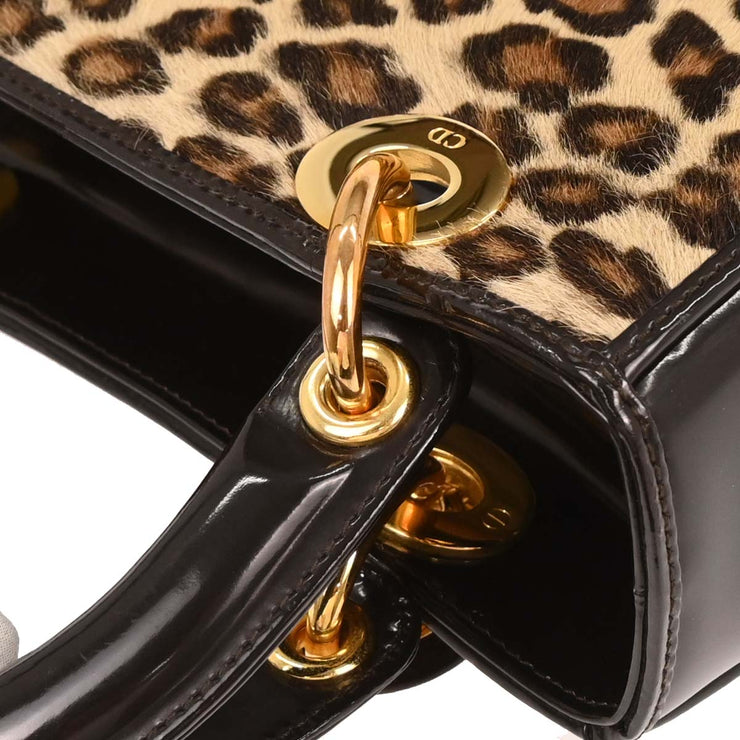 Christian Dior Beige Pony Hair Lady Dior 2way Handbag MA-0997 177661