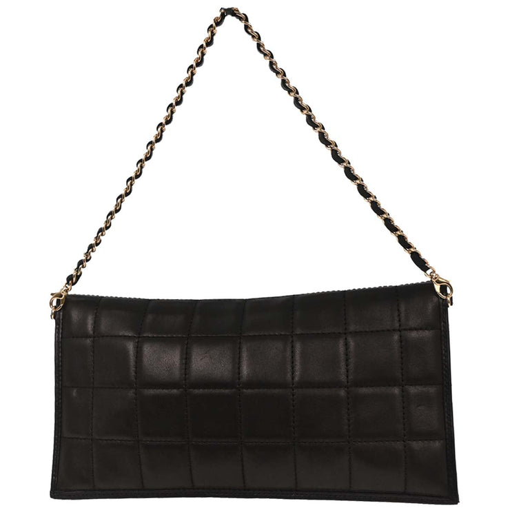 Chanel Black Lambskin Choco Bar Chain Handbag 177665
