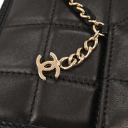 Chanel Black Lambskin Choco Bar Chain Handbag 177665