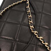 Chanel Black Lambskin Choco Bar Chain Handbag 177665