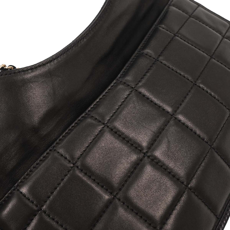 Chanel Black Lambskin Choco Bar Chain Handbag 177665