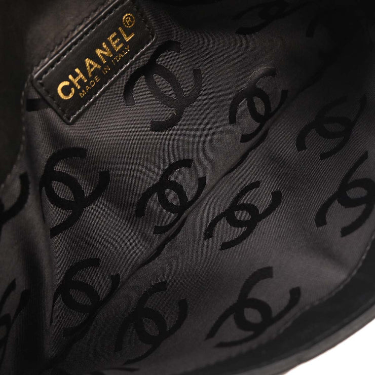 Chanel Black Lambskin Choco Bar Chain Handbag 177665