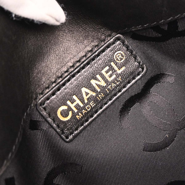 Chanel Black Lambskin Choco Bar Chain Handbag 177665